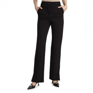 NWT- SAKS FIFTH AVENUE COLLECTION Straight-Leg Split-Hem Pants